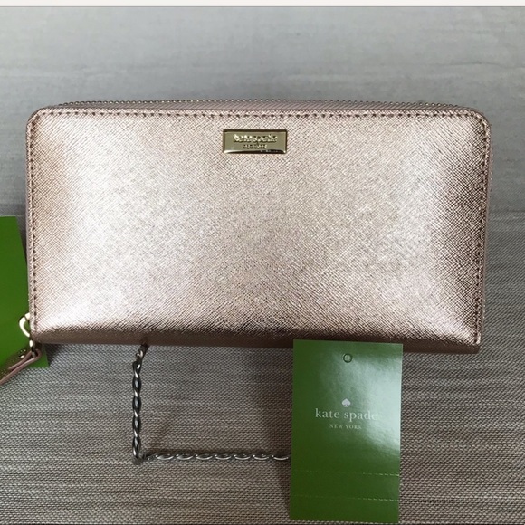 ⚡️HP⚡️Kate Spade Rose Gold Neda Laurel Way Wallet - Picture 4 of 8